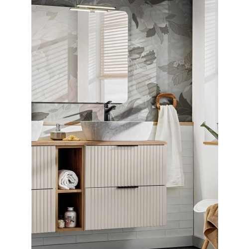 Szafka pod umywalkę wisząca kaszmir 80 cm szuflady ADEL CASHMERE 82-80-2S, Comad